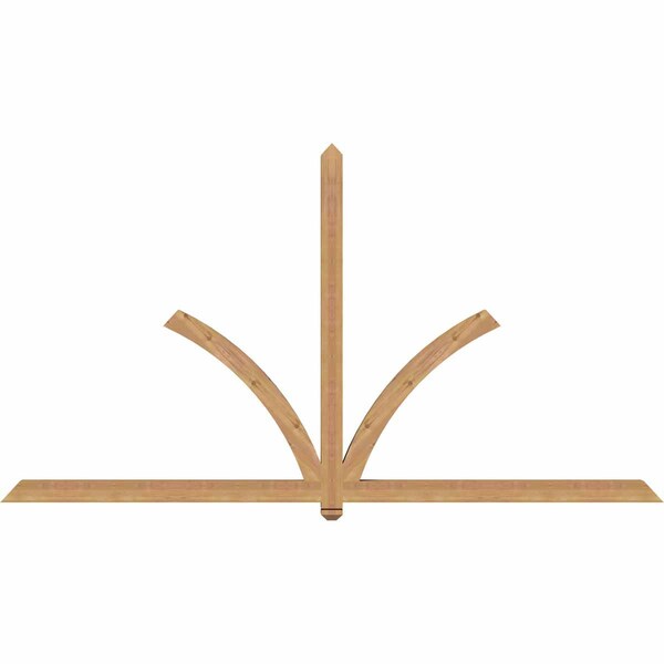 Ekena Millwork Redmond Timber Gable Bracket, Western Red Cedar, 108"W x 58"H x 3 1/2"D x 3 1/2"F, 13/12 Pitch GBW108X58X0404RED00SWR - main